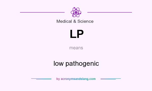 What does LP mean? It stands for low pathogenic