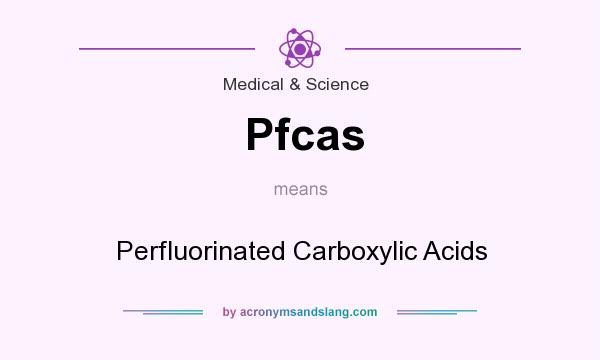 What does Pfcas mean? It stands for Perfluorinated Carboxylic Acids