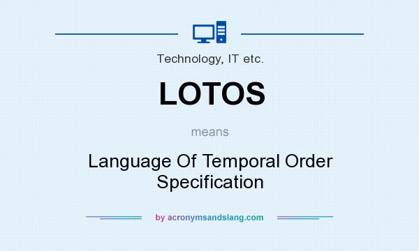 What does LOTOS mean? It stands for Language Of Temporal Order Specification