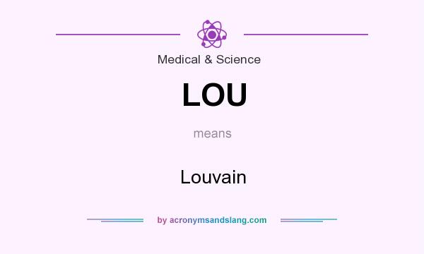 What does LOU mean? It stands for Louvain