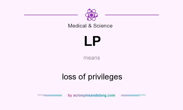 What does LP mean? It stands for loss of privileges