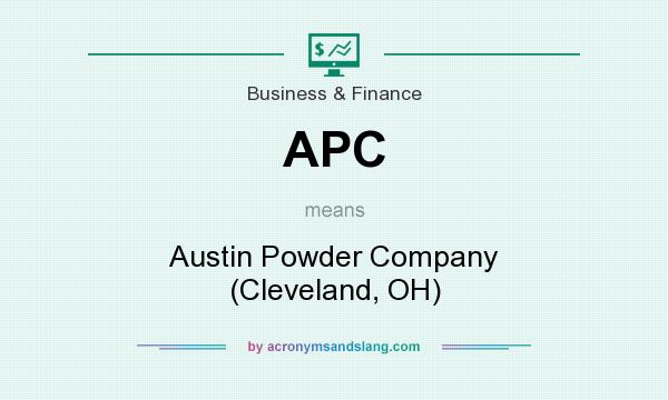 What does APC mean? It stands for Austin Powder Company (Cleveland, OH)