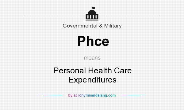 What does Phce mean? It stands for Personal Health Care Expenditures