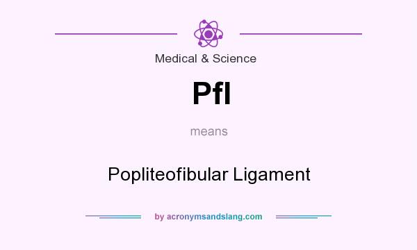 What does Pfl mean? It stands for Popliteofibular Ligament
