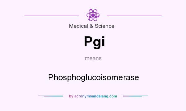 What does Pgi mean? It stands for Phosphoglucoisomerase