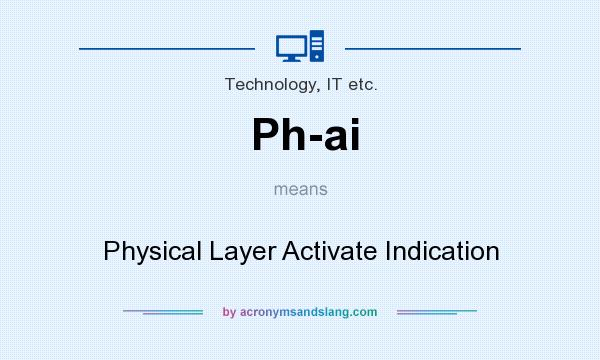 What does Ph-ai mean? It stands for Physical Layer Activate Indication