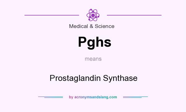 What does Pghs mean? It stands for Prostaglandin Synthase