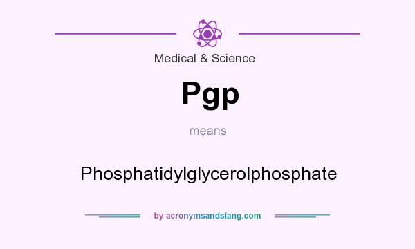 What does Pgp mean? It stands for Phosphatidylglycerolphosphate