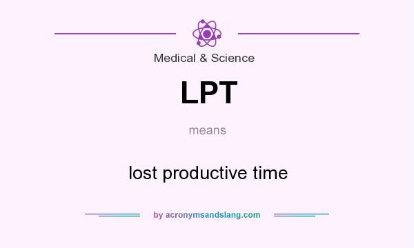 What does LPT mean? It stands for lost productive time