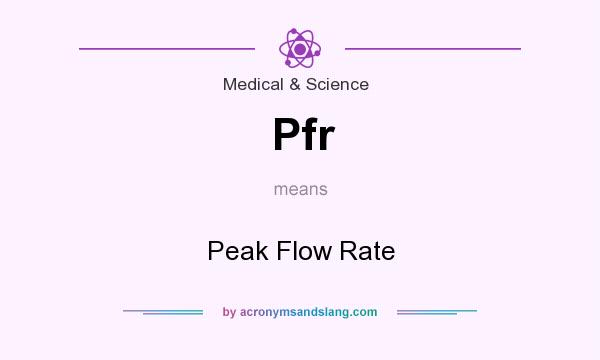 What does Pfr mean? It stands for Peak Flow Rate