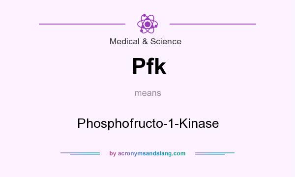 What does Pfk mean? It stands for Phosphofructo-1-Kinase