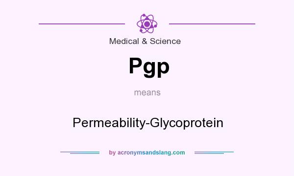 What does Pgp mean? It stands for Permeability-Glycoprotein