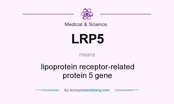 What does LRP5 mean? It stands for lipoprotein receptor-related protein 5 gene