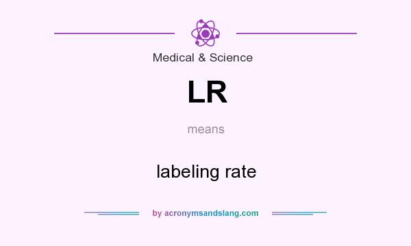 What does LR mean? It stands for labeling rate