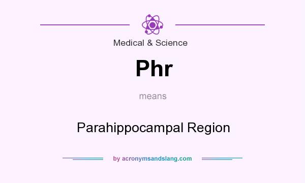 What does Phr mean? It stands for Parahippocampal Region