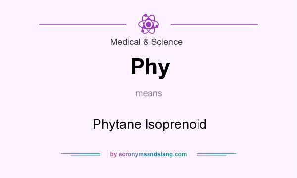 What does Phy mean? It stands for Phytane Isoprenoid