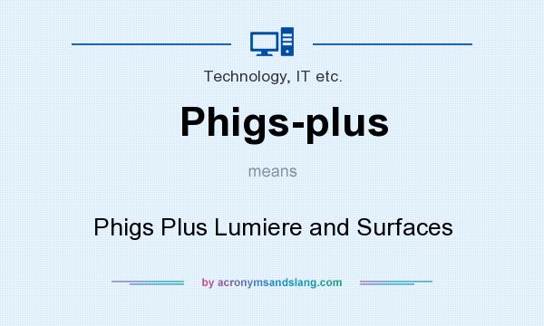 What does Phigs-plus mean? It stands for Phigs Plus Lumiere and Surfaces