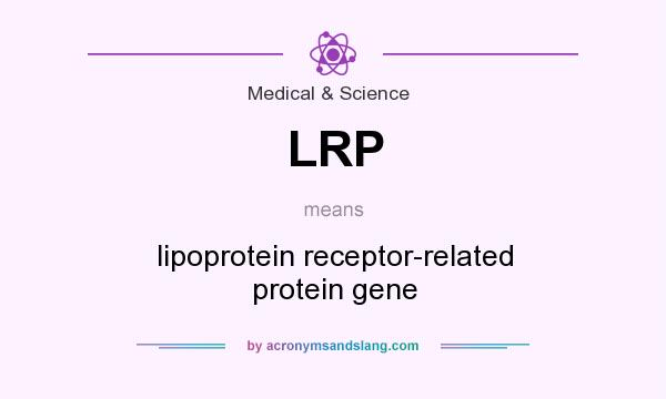 What does LRP mean? It stands for lipoprotein receptor-related protein gene