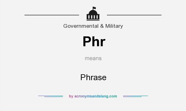 What does Phr mean? It stands for Phrase