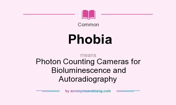 What does Phobia mean? It stands for Photon Counting Cameras for Bioluminescence and Autoradiography