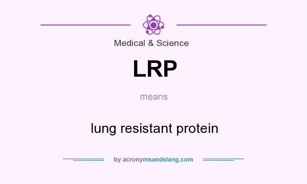 What does LRP mean? It stands for lung resistant protein