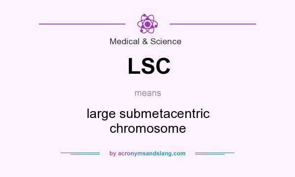 What does LSC mean? It stands for large submetacentric chromosome