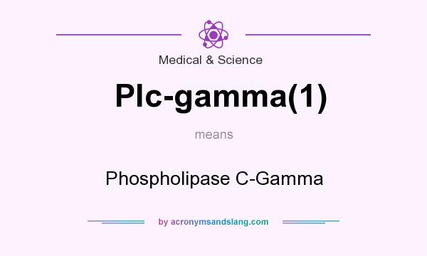 What does Plc-gamma(1) mean? It stands for Phospholipase C-Gamma
