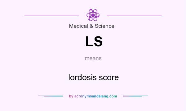 What does LS mean? It stands for lordosis score
