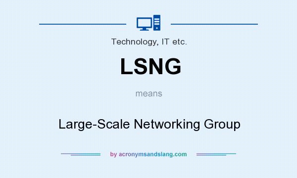 What does LSNG mean? It stands for Large-Scale Networking Group