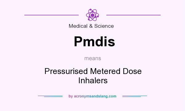 What does Pmdis mean? It stands for Pressurised Metered Dose Inhalers