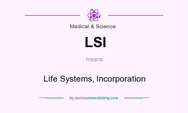 What does LSI mean? It stands for Life Systems, Incorporation