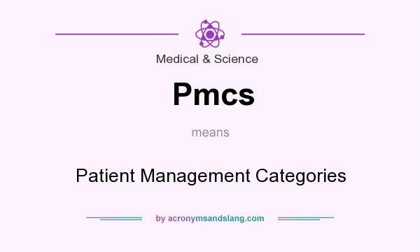 What does Pmcs mean? It stands for Patient Management Categories