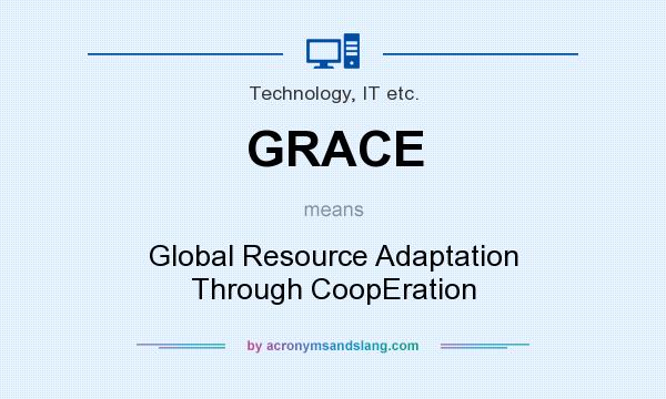 What does GRACE mean? It stands for Global Resource Adaptation Through CoopEration