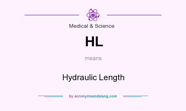 What does HL mean? It stands for Hydraulic Length