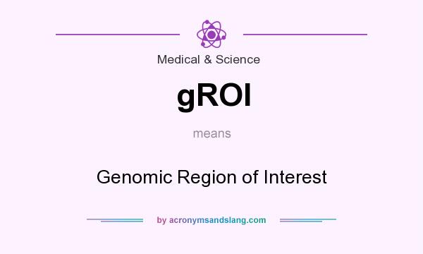 What does gROI mean? It stands for Genomic Region of Interest