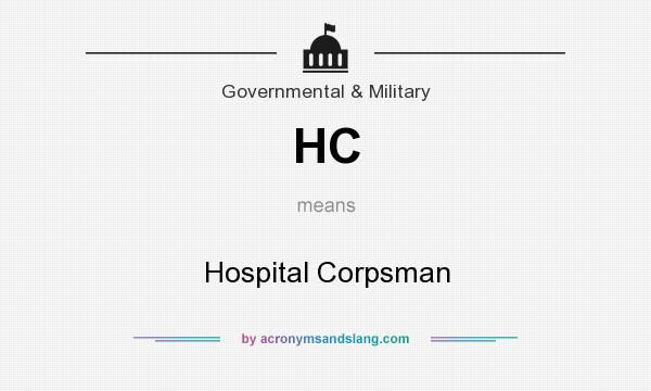What does HC mean? It stands for Hospital Corpsman