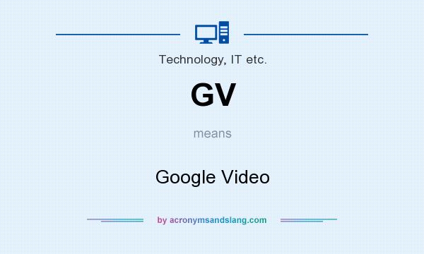 What does GV mean? It stands for Google Video