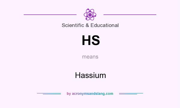 What does HS mean? It stands for Hassium