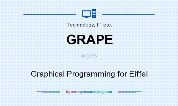 What does GRAPE mean? It stands for Graphical Programming for Eiffel