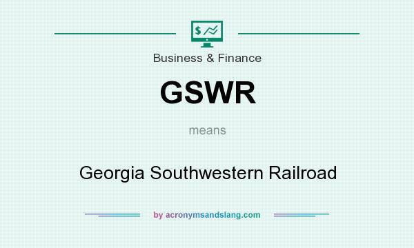 What does GSWR mean? It stands for Georgia Southwestern Railroad