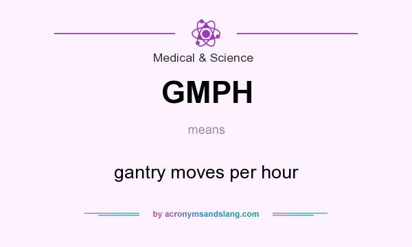 What does GMPH mean? It stands for gantry moves per hour