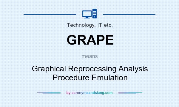 What does GRAPE mean? It stands for Graphical Reprocessing Analysis Procedure Emulation