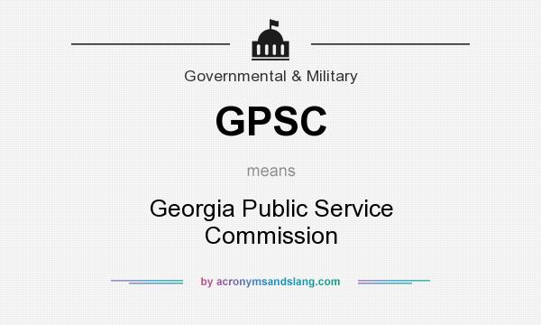 What does GPSC mean? It stands for Georgia Public Service Commission