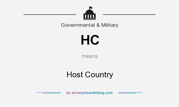 What does HC mean? It stands for Host Country
