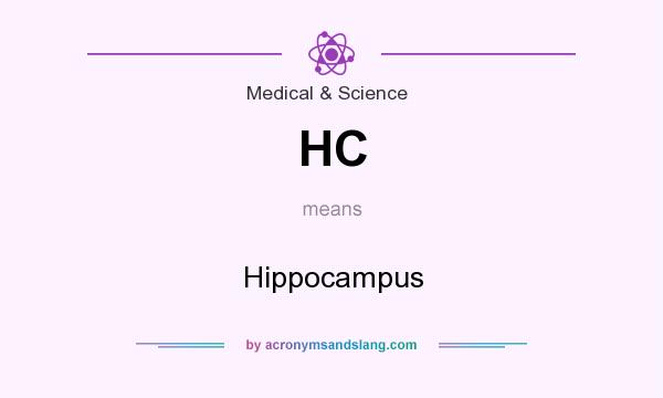What does HC mean? It stands for Hippocampus