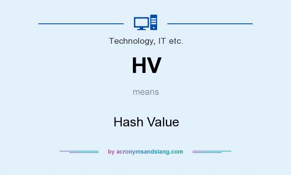 What does HV mean? It stands for Hash Value