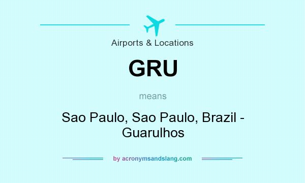 What does GRU mean? It stands for Sao Paulo, Sao Paulo, Brazil - Guarulhos
