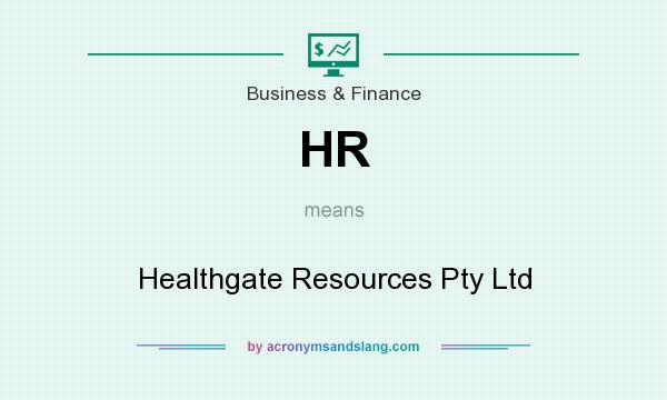 What does HR mean? It stands for Healthgate Resources Pty Ltd