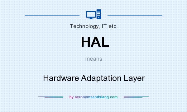 What does HAL mean? It stands for Hardware Adaptation Layer