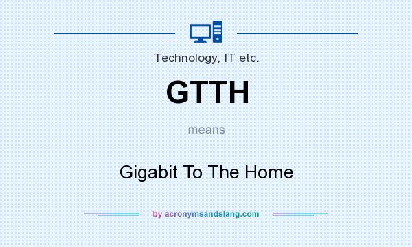 What does GTTH mean? It stands for Gigabit To The Home
